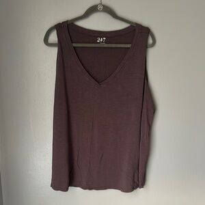 Maurices Purple Sleeveless Relaxed Tank Top